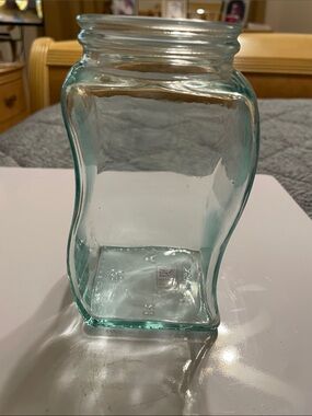Collectible Vetreria Etrusca Lt. Sage Green Wavy Bottle